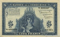 5 Francs NOUVELLE CALÉDONIE  1944 P.48 SUP