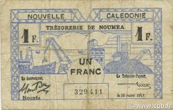 1 Franc NOUVELLE CALÉDONIE  1943 P.55b TB
