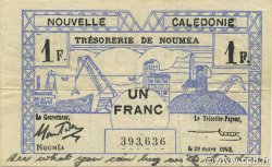 1 Franc NOUVELLE CALÉDONIE  1943 P.55a TTB