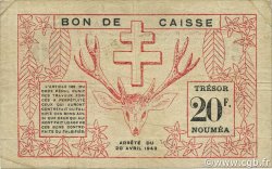 20 Francs NOUVELLE CALÉDONIE  1943 P.57a TB à TTB