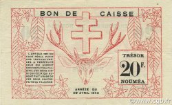 20 Francs NOUVELLE CALÉDONIE  1943 P.57a SUP