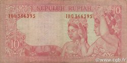 10 Rupiah INDONESIEN  1963 PS.R04 SS