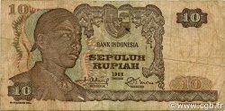 10 Rupiah INDONÉSIE  1968 P.105a TB