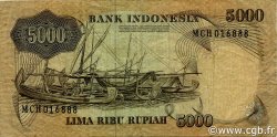 5000 Rupiah INDONÉSIE  1975 P.114a TB+