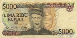 5000 Rupiah INDONÉSIE  1986 P.125a TTB+