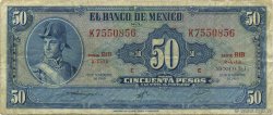 50 Pesos MEXIQUE  1969 P.049r TB