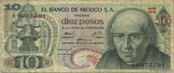 10 Pesos MEXIQUE  1974 P.063g B à TB