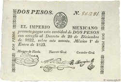 2 Pesos MEXIQUE  1823 P.002a pr.SUP