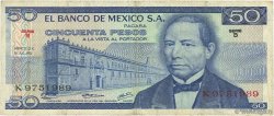 50 Pesos MEXIQUE  1973 P.065a B