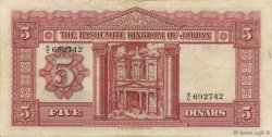 5 Dinars JORDANIE  1952 P.07b TTB+
