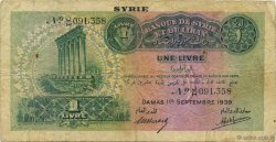 1 Livre SYRIA  1939 P.040a