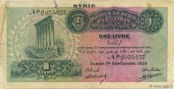 1 Livre SYRIE  1939 P.040a TTB