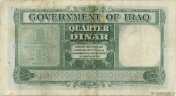 1/4 Dinar IRAK  1942 P.016c pr.TTB