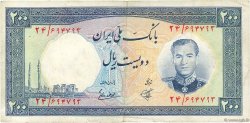 200 Rials IRAN  1958 P.070 VF