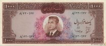 1000 Rials IRAN  1965 P.083 SUP+