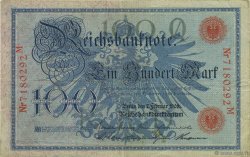 100 Mark GERMANY  1908 P.033a VF