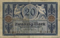 20 Mark GERMANY  1915 P.063 F