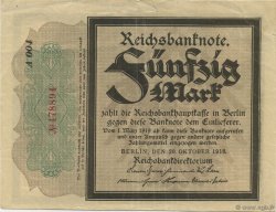 50 Mark ALLEMAGNE  1918 P.064b SUP