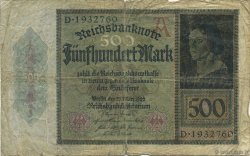 500 Mark GERMANY  1922 P.073