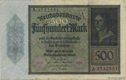 500 Mark ALLEMAGNE  1922 P.073 TTB