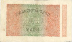 20000 Mark DEUTSCHLAND  1923 P.085a fVZ