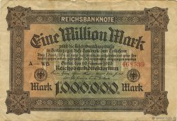 1 Million Mark GERMANY  1923 P.086a