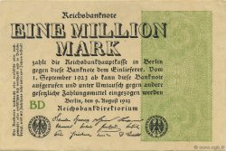 1 Million Mark GERMANY  1923 P.102b