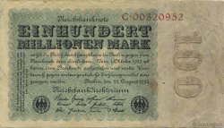 100 Millions Mark GERMANIA  1923 P.107a q.BB