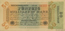 50 Milliards Mark GERMANY  1923 P.120a XF
