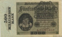 500 Milliard Mark GERMANY  1923 P.124a VF+