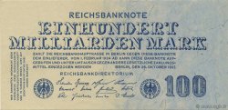 100 Milliards Mark ALLEMAGNE  1923 P.126 pr.NEUF