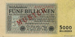 5 Billions Mark Spécimen ALLEMAGNE  1923 P.130as pr.SPL