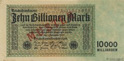 10 Billions Mark Spécimen GERMANY  1923 P.131as AU