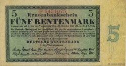 5 Rentenmark ALLEMAGNE  1923 P.163 TTB
