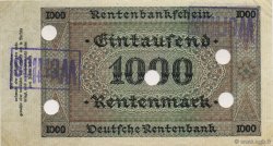 1000 Rentenmark Annulé ALLEMAGNE  1923 P.168s SUP