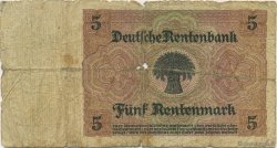 5 Rentenmark GERMANY  1926 P.169 G