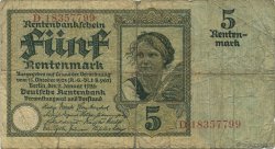 5 Rentenmark GERMANY  1926 P.169