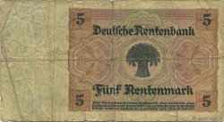 5 Rentenmark ALLEMAGNE  1926 P.169 B
