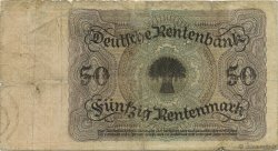 50 Rentenmark GERMANY  1925 P.171 G
