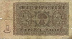 2 Rentenmark GERMANY  1937 P.174a G
