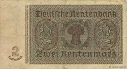 2 Rentenmark GERMANY  1937 P.174a F