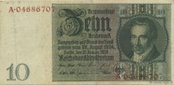 10 Reichsmark ALLEMAGNE  1929 P.180b TTB