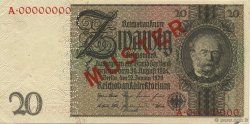 20 Reichsmark Spécimen ALLEMAGNE  1929 P.181as SUP