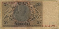 20 Reichsmark GERMANY  1929 P.181a VF