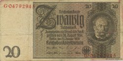 20 Reichsmark ALLEMAGNE  1929 P.181b TB