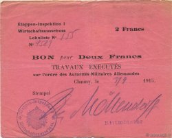 2 Francs ALLEMAGNE Chauny 1915 P.M03 TTB