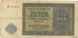 10 Deutsche Mark ALLEMAGNE RÉPUBLIQUE DÉMOCRATIQUE  1948 P.12a TB