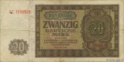 20 Deutsche Mark ALLEMAGNE RÉPUBLIQUE DÉMOCRATIQUE  1948 P.13b TB+
