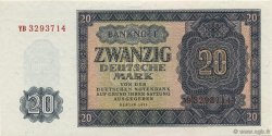 20 Deutsche Mark ALLEMAGNE RÉPUBLIQUE DÉMOCRATIQUE  1955 P.19a NEUF