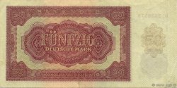 50 Deutsche Mark ALLEMAGNE RÉPUBLIQUE DÉMOCRATIQUE  1955 P.20a TTB+